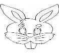 Раскраска Маска кролика